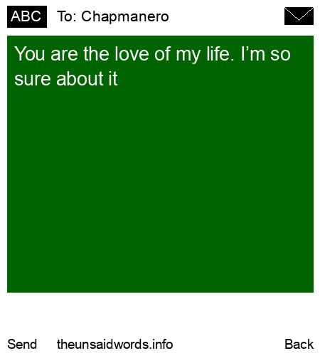 unsent message to Chapmanero