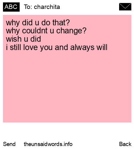 unsent message to charchita