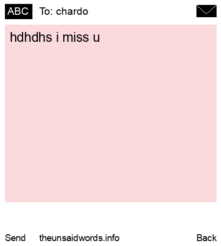 unsent message to chardo