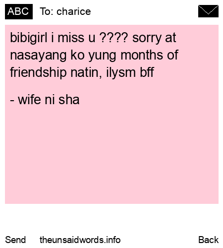 unsent message to charice