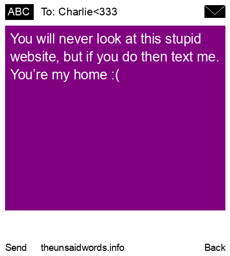 unsent message to Charlie<333