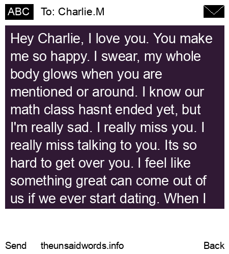 unsent message to Charlie.M