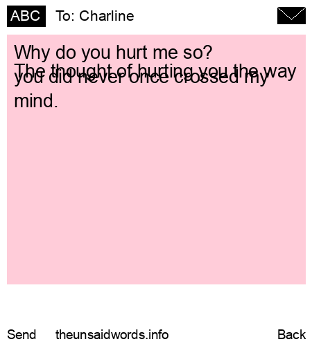 unsent message to Charline 