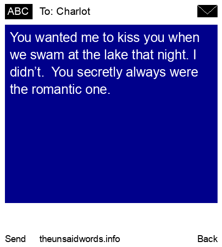 unsent message to Charlot