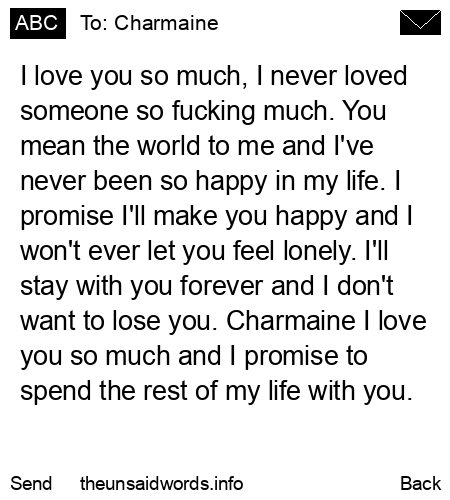 unsent message to Charmaine
