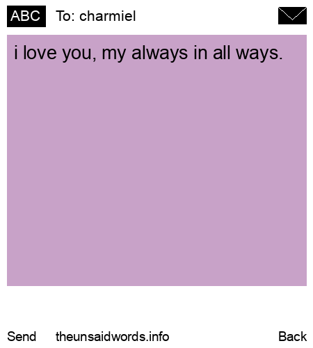unsent message to charmiel