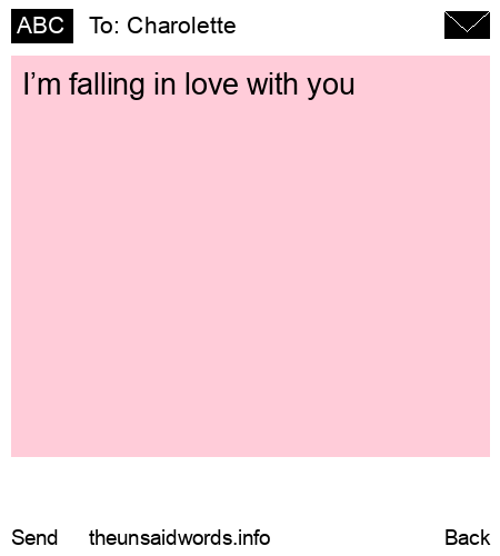 unsent message to Charolette 