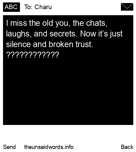 unsent message to Charu