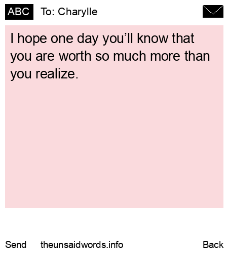 unsent message to Charylle