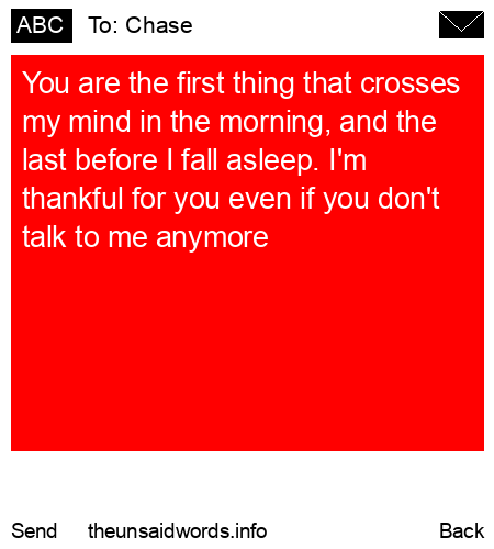 unsent message to Chase