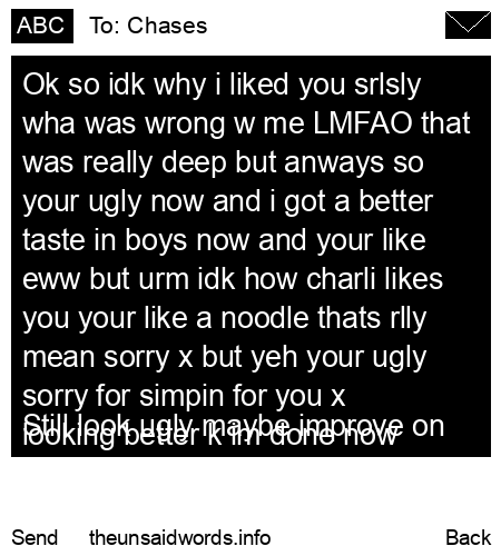 unsent message to Chases