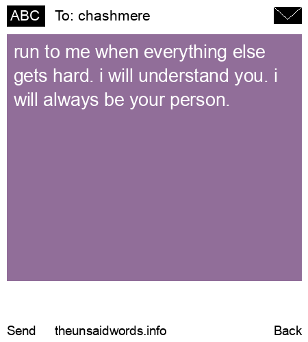 unsent message to chashmere