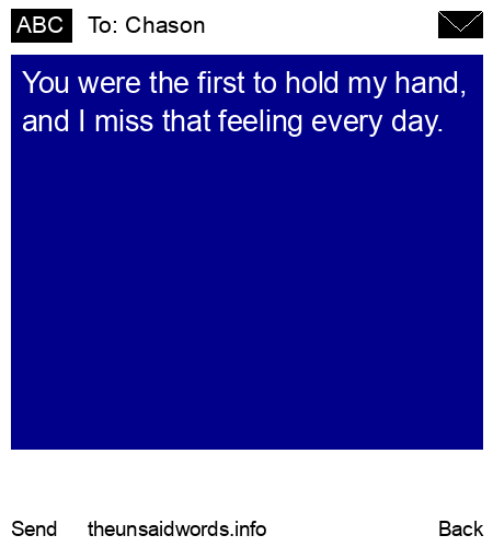 unsent message to Chason