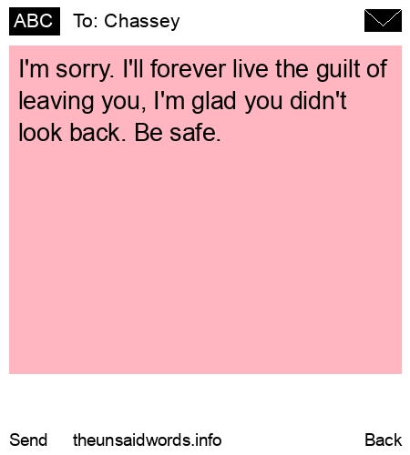 unsent message to Chassey