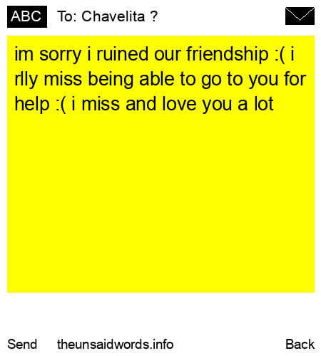 unsent message to Chavelita ?