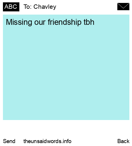 unsent message to Chavley 