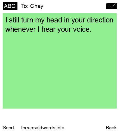 unsent message to Chay 