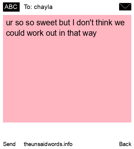 unsent message to chayla