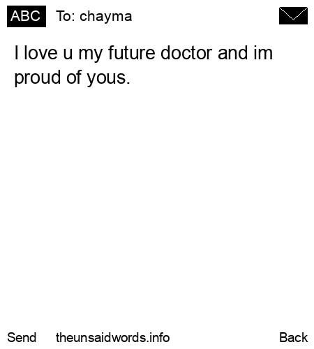 unsent message to chayma