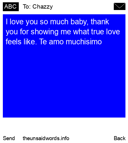 unsent message to Chazzy