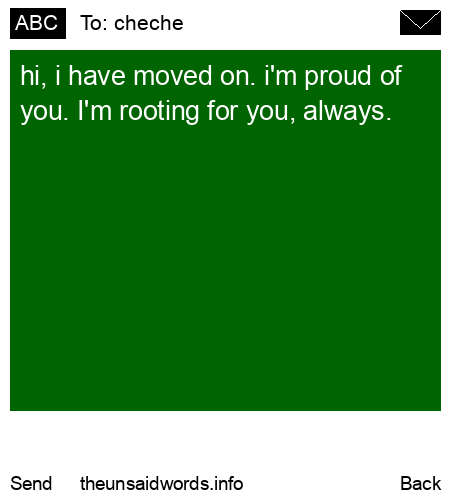 unsent message to cheche