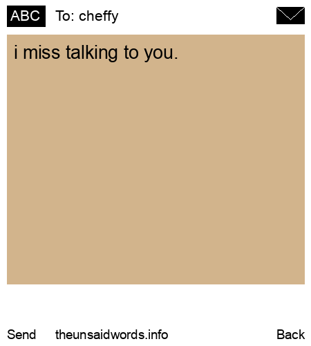 unsent message to cheffy 