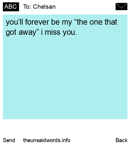 unsent message to Chelsan