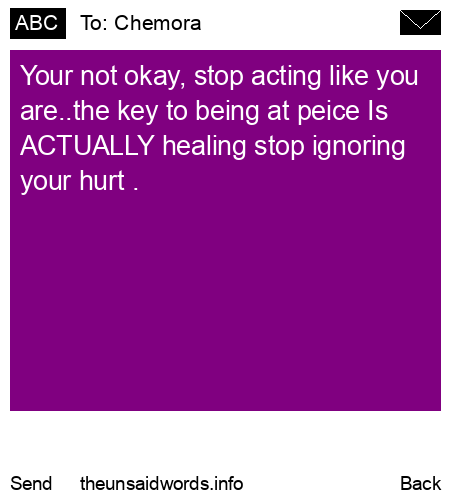 unsent message to Chemora