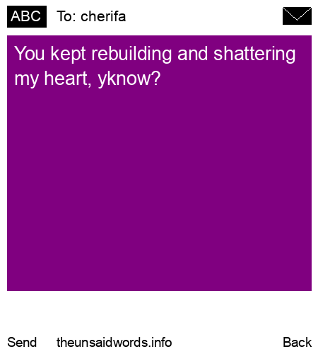 unsent message to cherifa