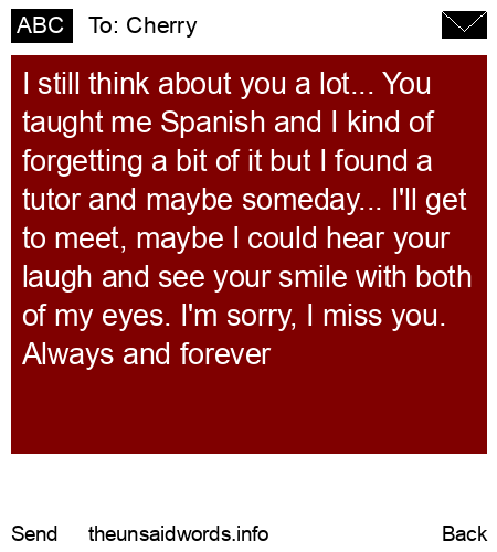 unsent message to Cherry