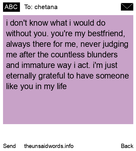 unsent message to chetana
