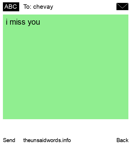 unsent message to chevay