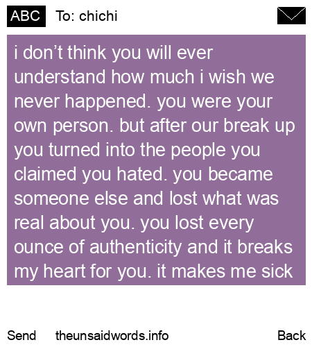 unsent message to chichi