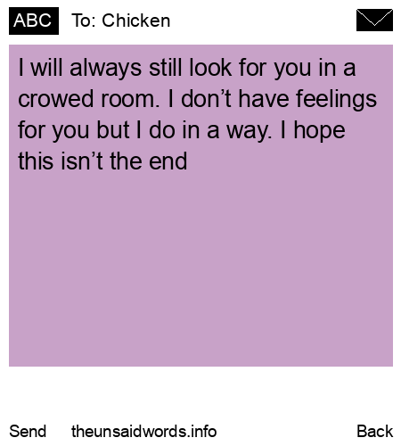 unsent message to Chicken
