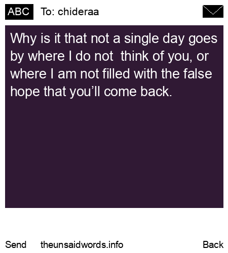 unsent message to chideraa