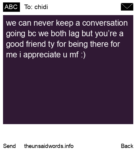 unsent message to chidi