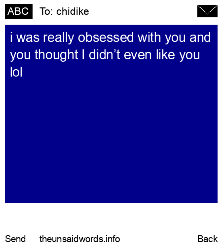 unsent message to chidike