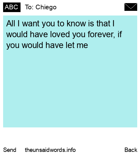 unsent message to Chiego