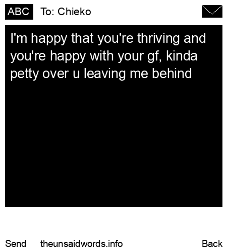 unsent message to Chieko