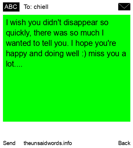 unsent message to chiell
