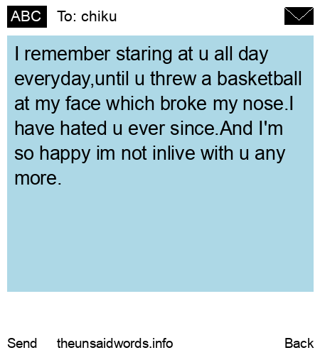 unsent message to chiku