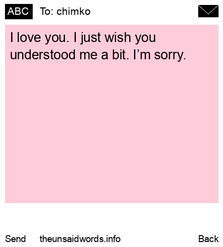 unsent message to chimko