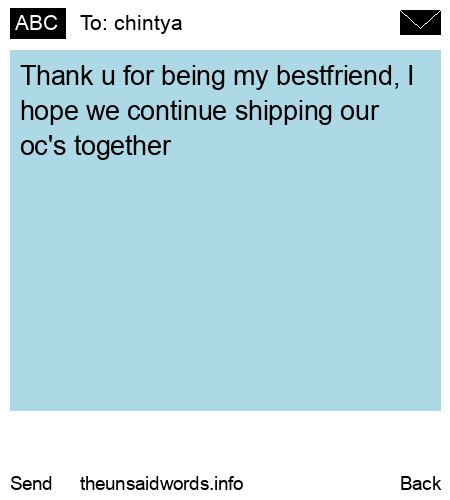 unsent message to chintya