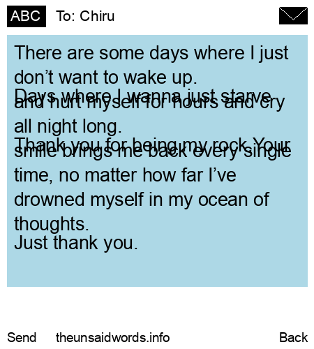 unsent message to Chiru