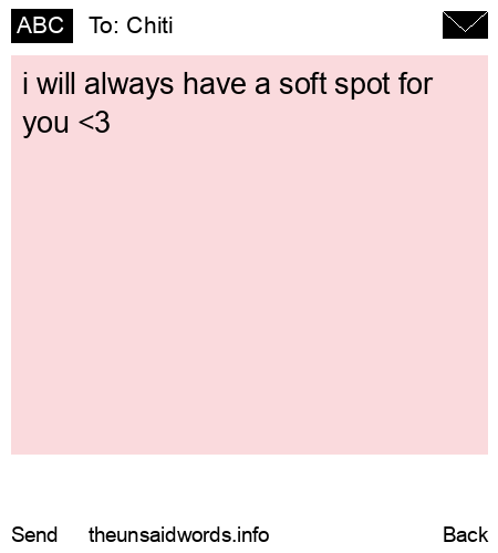 unsent message to Chiti