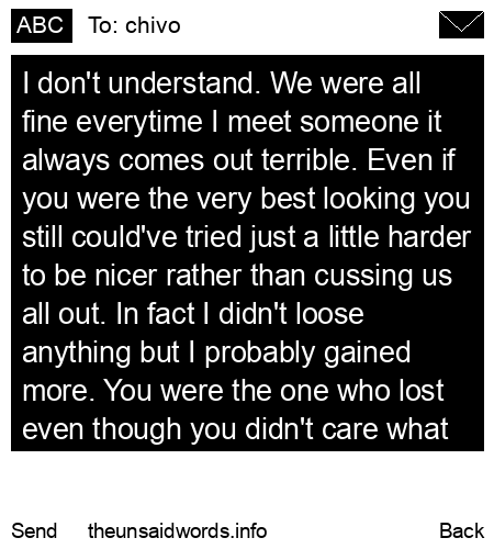 unsent message to chivo