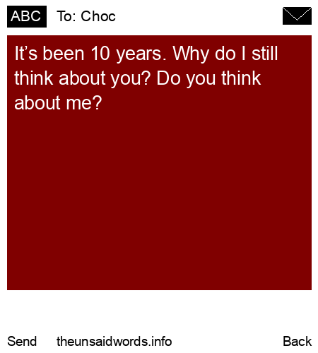 unsent message to Choc