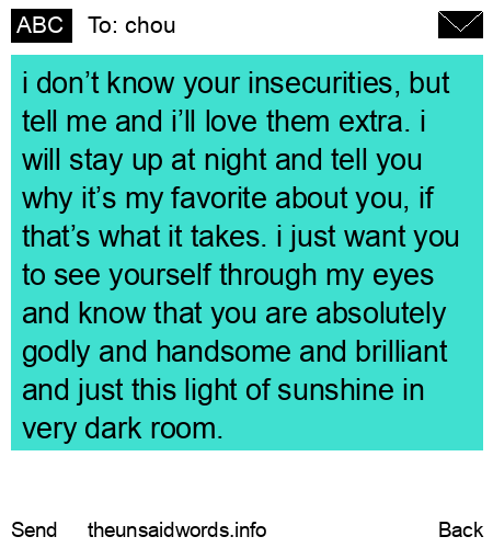 unsent message to chou