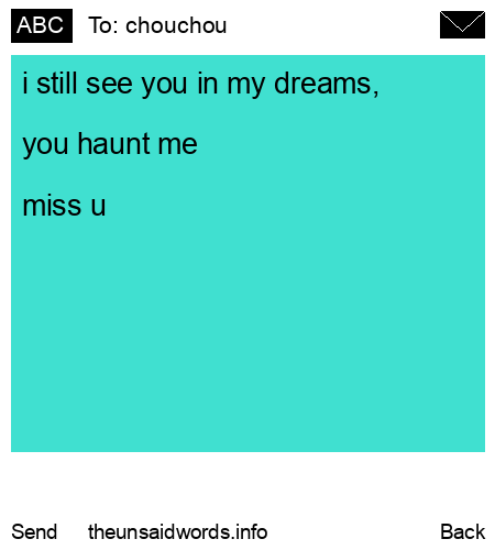 unsent message to chouchou