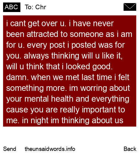 unsent message to Chr